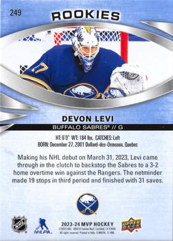 2023-24 Upper Deck MVP #249 Devon Levi Back