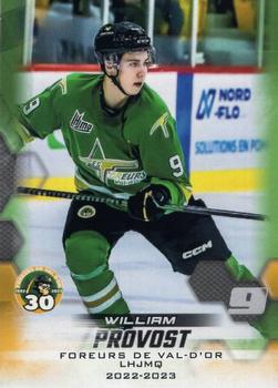 2022-23 Extreme Val-d'Or Foreurs (QMJHL) #NNO William Provost Front