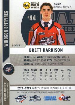 2022-23 Windsor Spitfires (OHL) Update #NNO Brett Harrison Back