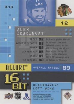 2021-22 Upper Deck Allure - 16-Bit #B-18 Alex DeBrincat Back