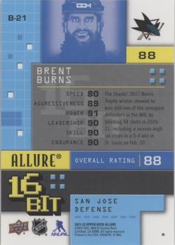2021-22 Upper Deck Allure - 16-Bit #B-21 Brent Burns Back