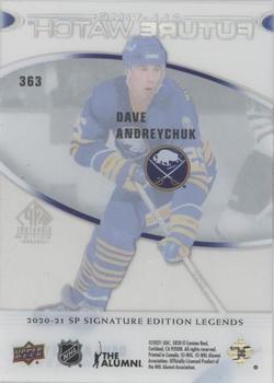 2020-21 SP Signature Edition Legends - Acetate All-Time Future Watch #363 Dave Andreychuk Back