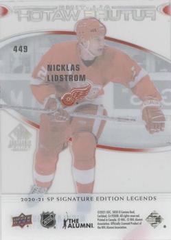 2020-21 SP Signature Edition Legends - Acetate All-Time Future Watch #449 Nicklas Lidstrom Back