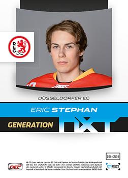 2013-14 Playercards Premium Serie (DEL) - Generation Nxt #DEL-GN03 Eric Stephan Back