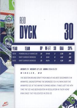 2022-23 Swift Current Broncos (WHL) #NNO Reid Dyck Back