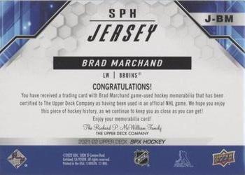 2021-22 SPx - SPx Jerseys #J-BM Brad Marchand Back