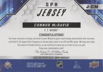 2021-22 SPx - SPx Jerseys #J-CM Connor McDavid Back