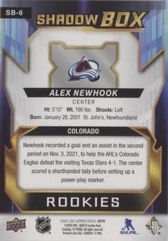 2021-22 SPx - Shadow Box #SB-6 Alex Newhook Back