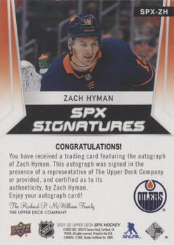 2021-22 SPx - SPx Signatures #SPX-ZH Zach Hyman Back