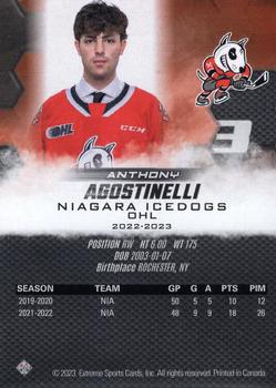 2022-23 Extreme Niagara IceDogs (OHL) #NNO Anthony Agostinelli Back