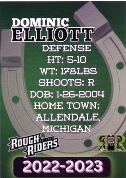 2022-23 Cedar Rapids RoughRiders (USHL) #NNO Dominic Elliott Back