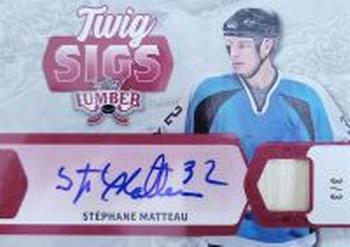 2021-22 Leaf Lumber - Twig Sigs Red #TS-SM1 Stephane Matteau Front