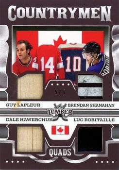 2021-22 Leaf Lumber - Countrymen Quads Pewter #CQ-06 Guy Lafleur / Brendan Shanahan / Dale Hawerchuk / Luc Robitaille Front