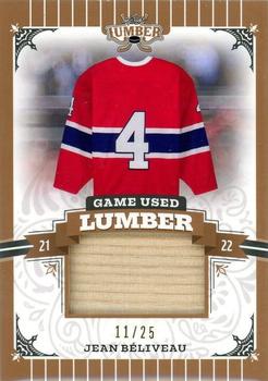 2021-22 Leaf Lumber - Game Used Lumber Bronze #GUL-JB1 Jean Béliveau Front