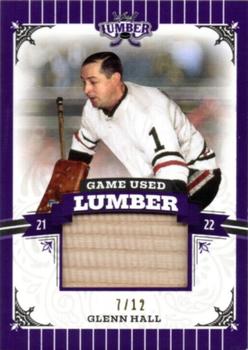 2021-22 Leaf Lumber - Game Used Lumber Purple #GUL-GH2 Glenn Hall Front