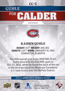 2022-23 Upper Deck - Calder Candidates #CC-5 Kaiden Guhle Back
