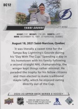 2022-23 Upper Deck - Day With The Cup #DC12 Yanni Gourde Back