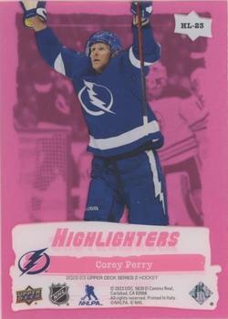 2022-23 Upper Deck - Highlighters Pink #HL-23 Corey Perry Back