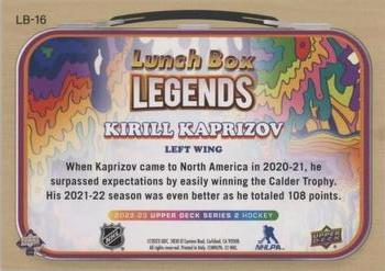 2022-23 Upper Deck - Lunch Box Legends Gold #LB-16 Kirill Kaprizov Back