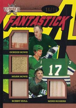 2021-22 Leaf Lumber - FantaStick 4 Bronze #F4-5 Gordie Howe / Mark Howe / Bobby Hull / Mike Rogers Front