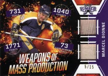2021-22 Leaf Lumber - Weapons of Mass Production Purple #WMP-10 Marcel Dionne Front