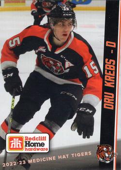 2022-23 Medicine Hat Tigers (WHL) #NNO Dru Krebs Front