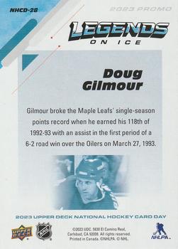 2023 Upper Deck National Hockey Card Day #NHCD-28 Doug Gilmour Back