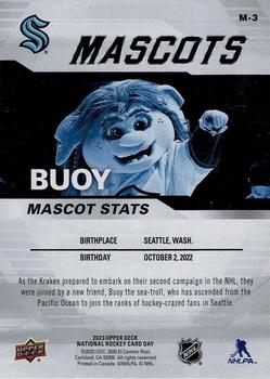 2023 Upper Deck National Hockey Card Day - Mascots #M-3 Buoy Back