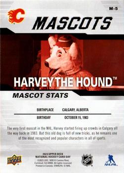 2023 Upper Deck National Hockey Card Day - Mascots #M-5 Harvey the Hound Back
