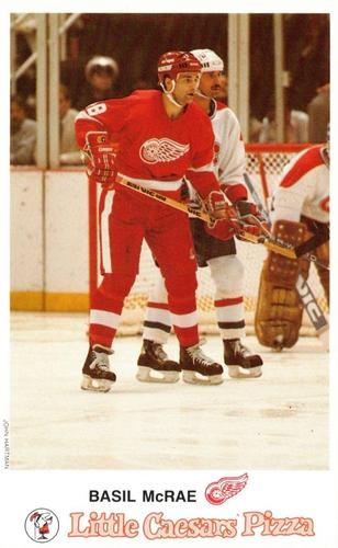 1986-87 Little Caesars Detroit Red Wings #NNO Basil McRae Front