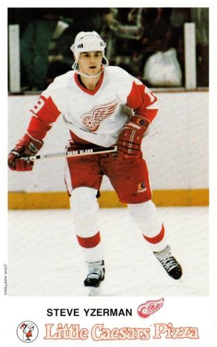 1986-87 Little Caesars Detroit Red Wings #NNO Steve Yzerman Front