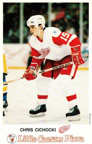 1985-86 Little Caesars Detroit Red Wings #NNO Chris Cichocki Front