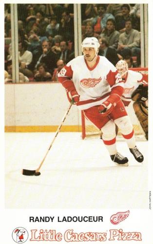 1985-86 Little Caesars Detroit Red Wings #NNO Randy Ladouceur Front