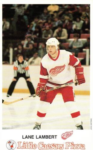 1985-86 Little Caesars Detroit Red Wings #NNO Lane Lambert Front