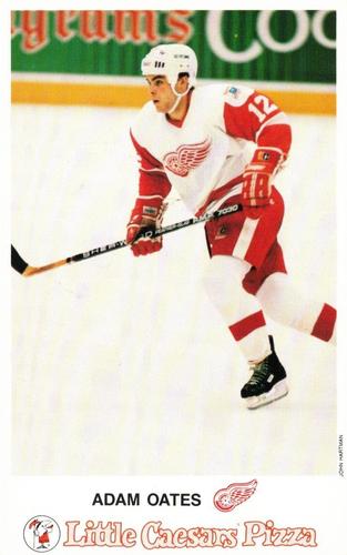 1985-86 Little Caesars Detroit Red Wings #NNO Adam Oates Front
