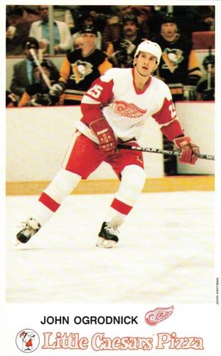 1985-86 Little Caesars Detroit Red Wings #NNO John Ogrodnick Front