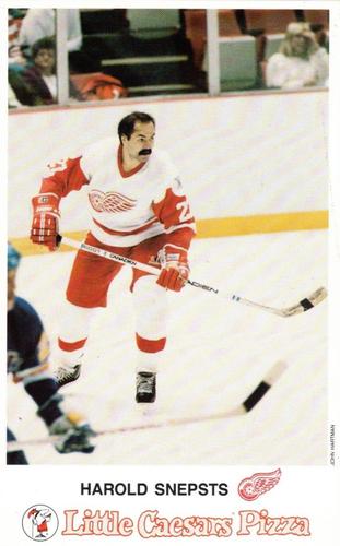 1985-86 Little Caesars Detroit Red Wings #NNO Harold Snepsts Front
