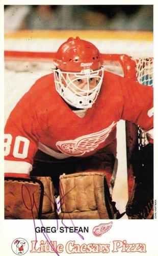 1985-86 Little Caesars Detroit Red Wings #NNO Greg Stefan Front