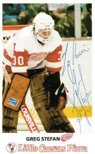 1984-85 Little Caesars Detroit Red Wings #NNO Greg Stefan Front