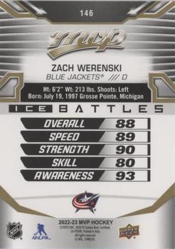 2022-23 Upper Deck MVP - Ice Battles Gold #146 Zach Werenski Back