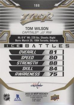 2022-23 Upper Deck MVP - Ice Battles Gold #188 Tom Wilson Back