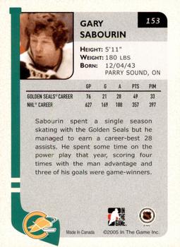 2004-05 In The Game Franchises US West - SportsFest Chicago #153 Gary Sabourin Back