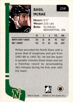 2004-05 In The Game Franchises US West - SportsFest Chicago #258 Basil McRae Back