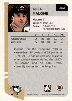 2004-05 In The Game Franchises US West - SportsFest Chicago #268 Greg Malone Back