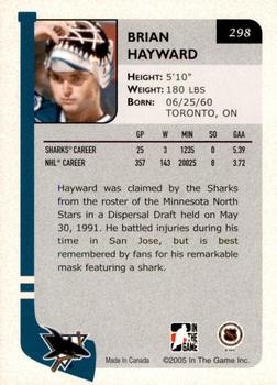 2004-05 In The Game Franchises US West - SportsFest Chicago #298 Brian Hayward Back