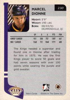 2004-05 In The Game Franchises US West - The National Chicago #230 Marcel Dionne Back