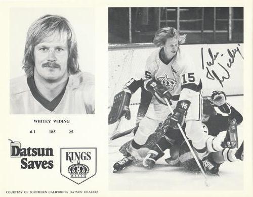 1974-75 Datsun Los Angeles Kings Photos #NNO Whitey Widing Front