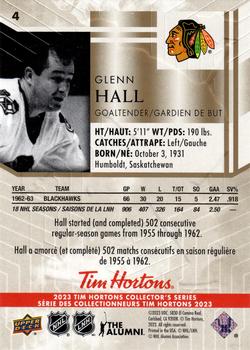 2023 Upper Deck Tim Hortons Legends #4 Glenn Hall Back