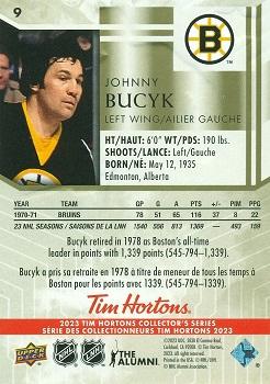 2023 Upper Deck Tim Hortons Legends #9 Johnny Bucyk Back
