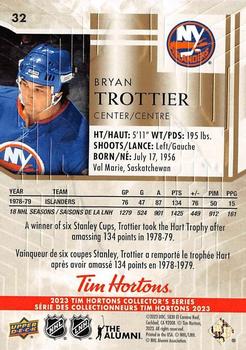 2023 Upper Deck Tim Hortons Legends #32 Bryan Trottier Back